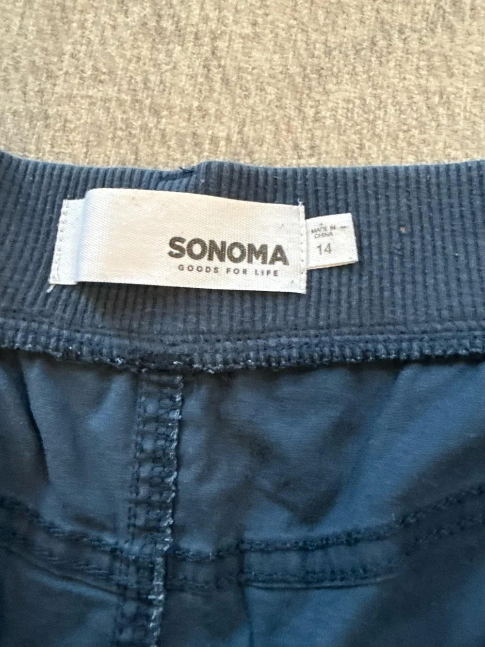 Sonoma Goods for Life Cargo Capri Pants Navy Blue Size 14 Utility